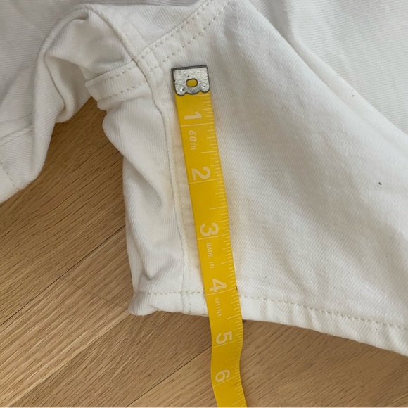 Lee workwear chore gorpcore grunge 90’s white heavy duty denim short overalls - Picture 4 of 5